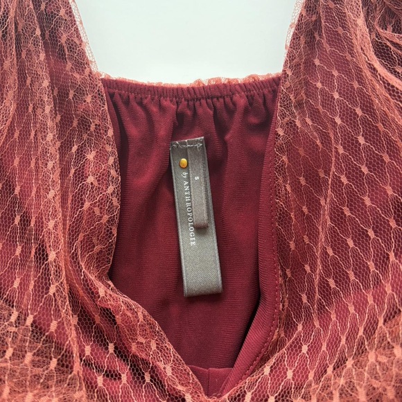 Anthropologie Puff Sleeve Top in Red - Picture 7 of 9